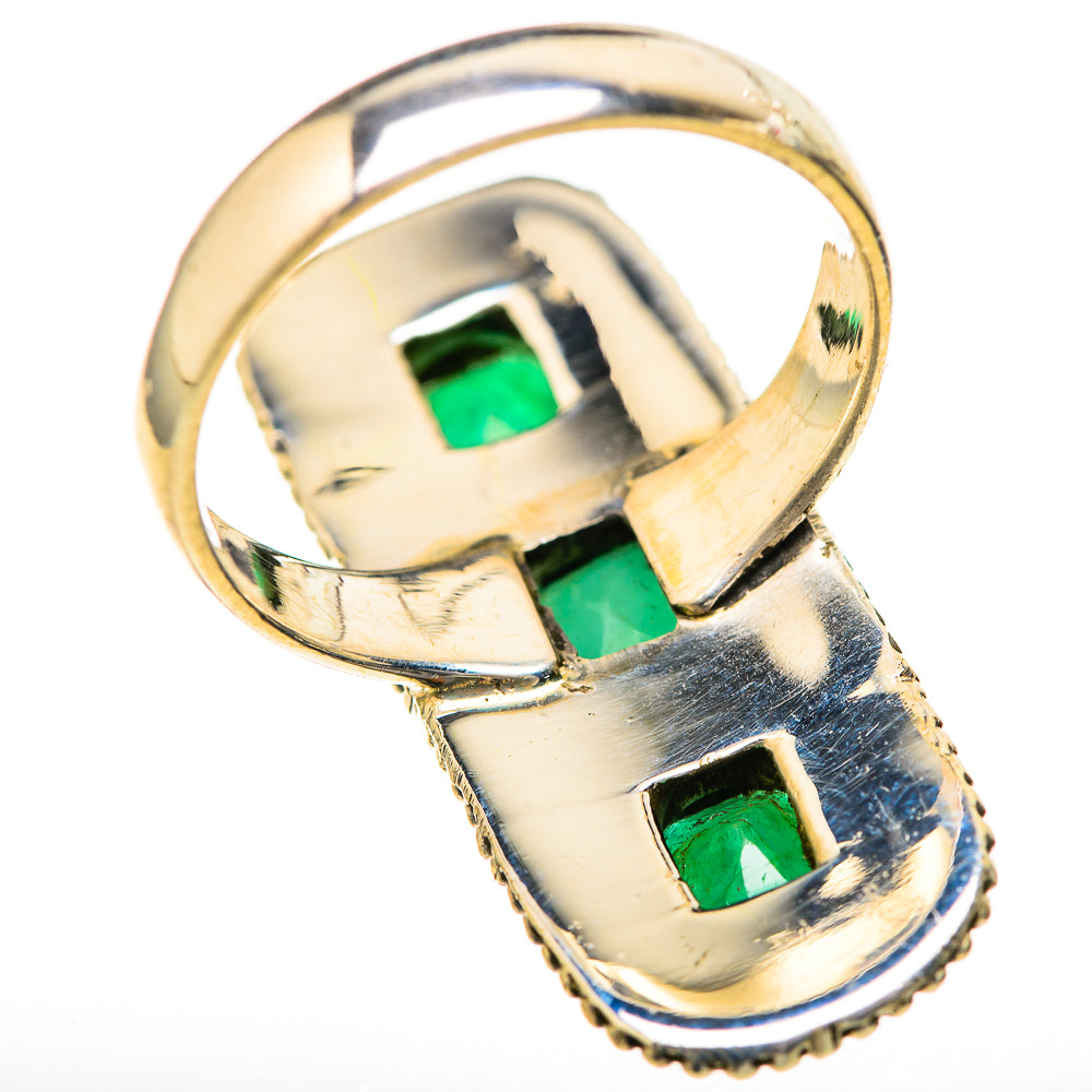 Zambian Emerald Rings handcrafted by Ana Silver Co - RING128129 - Photo 3