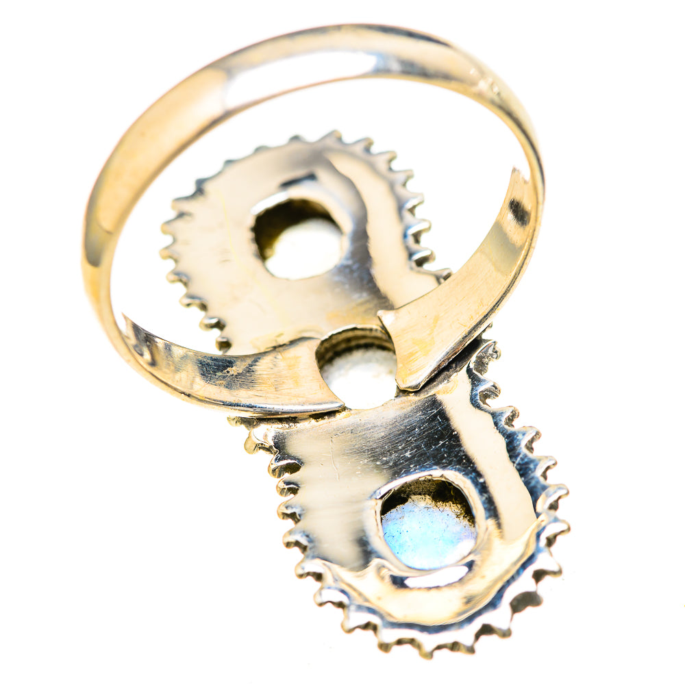 Rainbow Moonstone Rings handcrafted by Ana Silver Co - RING128178 - Photo 3
