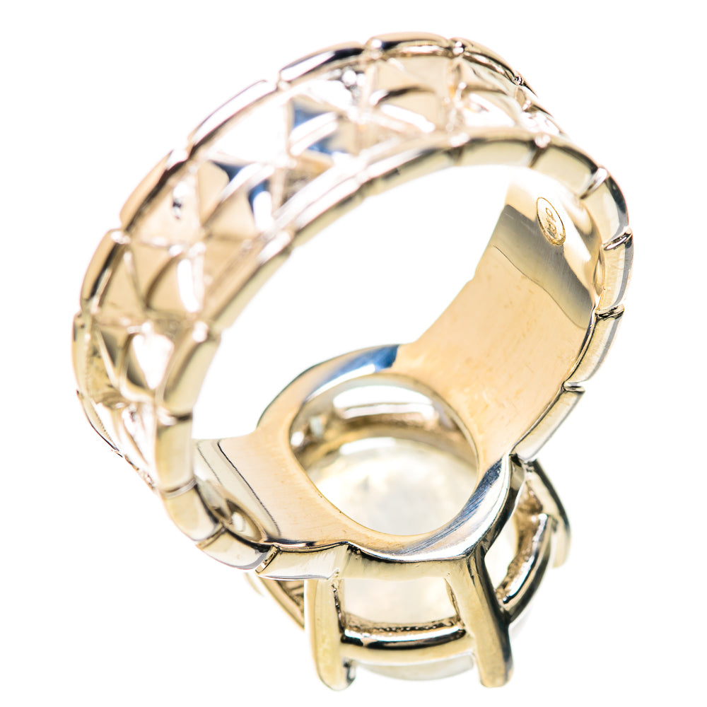 Rainbow Moonstone Rings handcrafted by Ana Silver Co - RING128467 - Photo 3