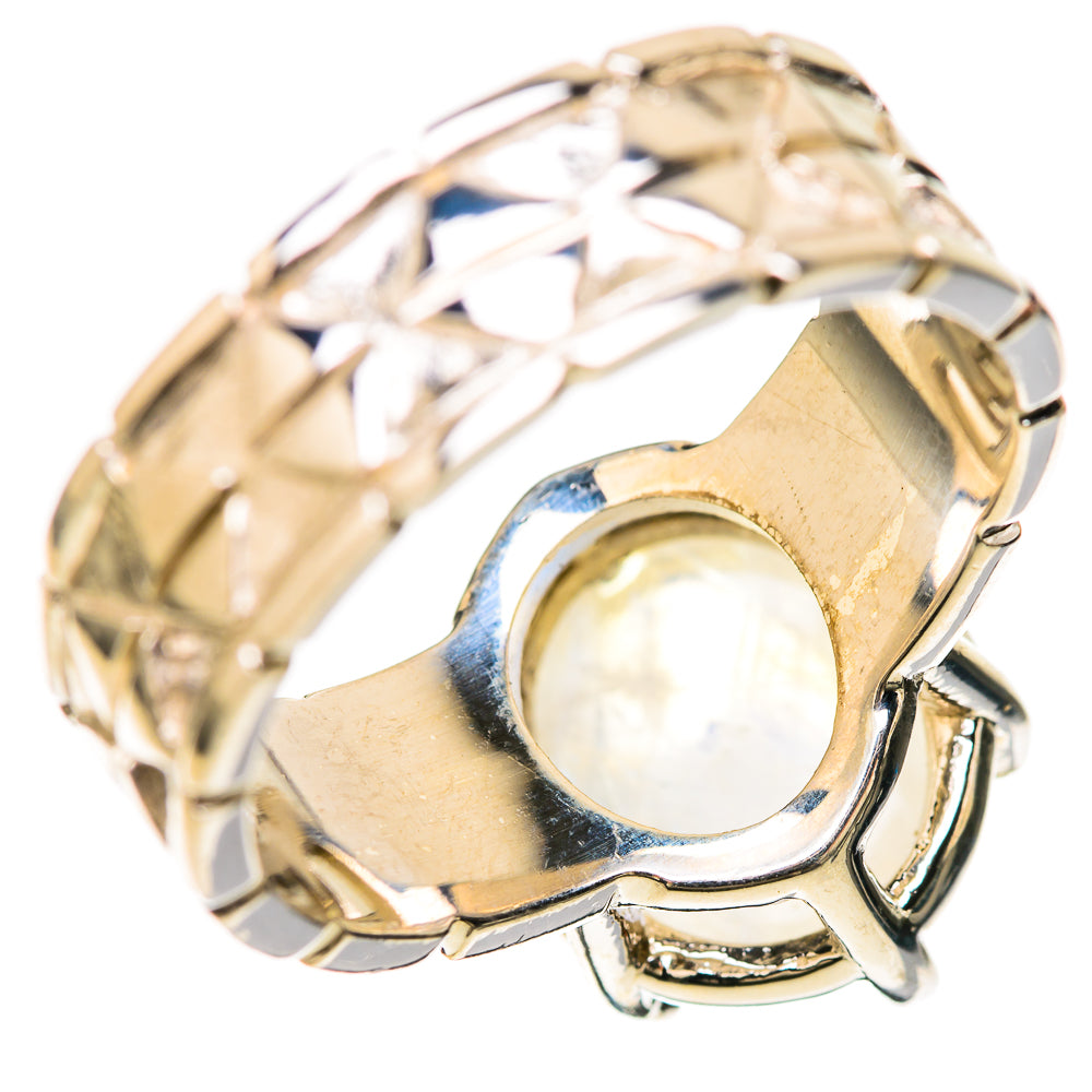 Rainbow Moonstone Rings handcrafted by Ana Silver Co - RING128491 - Photo 3