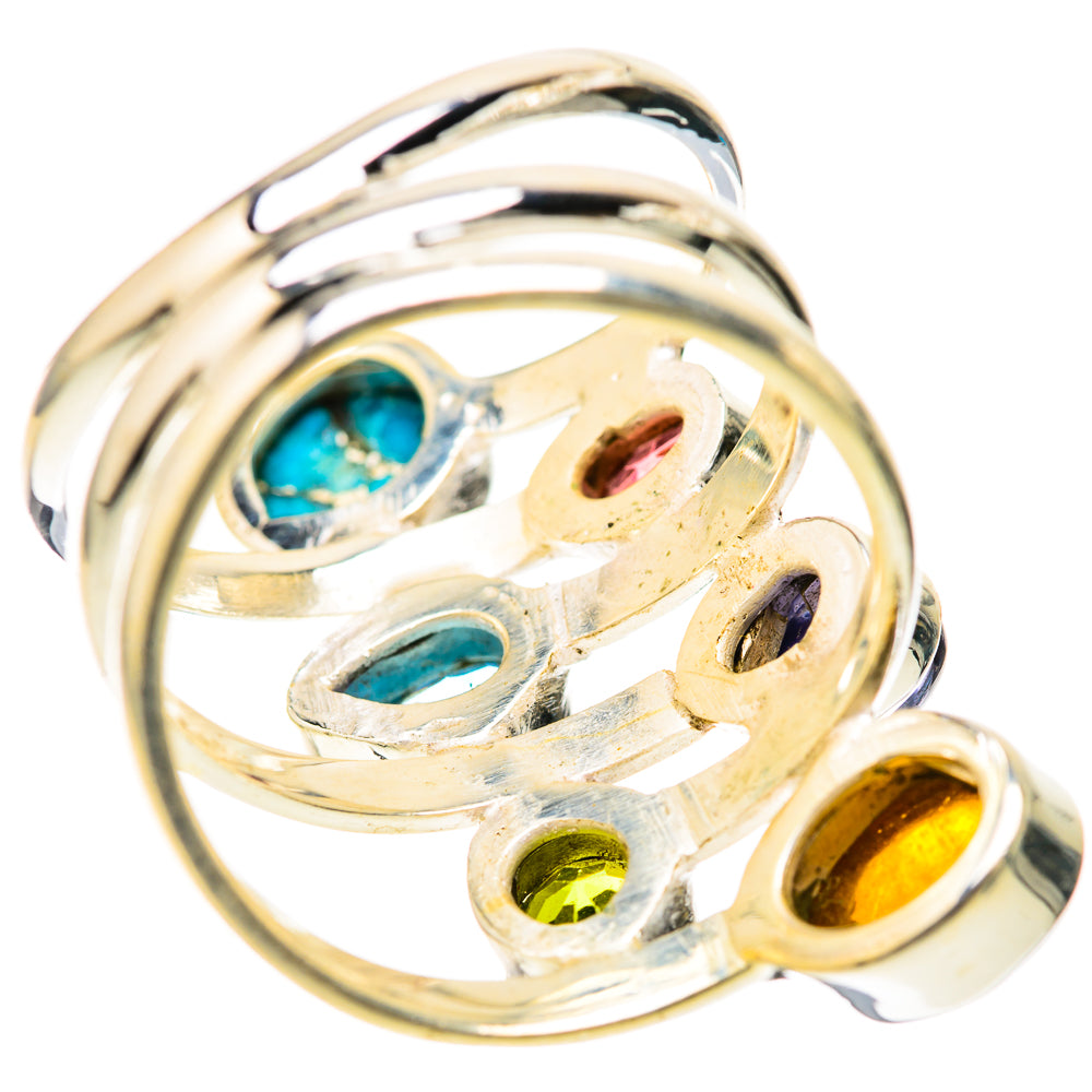 Blue Copper Composite Turquoise Rings handcrafted by Ana Silver Co - RING128619 - Photo 3