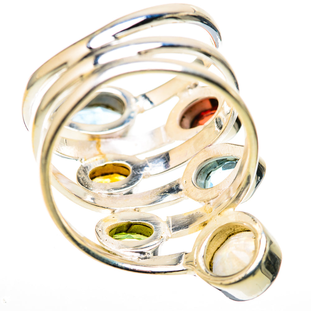 Rainbow Moonstone Rings handcrafted by Ana Silver Co - RING128857 - Photo 3