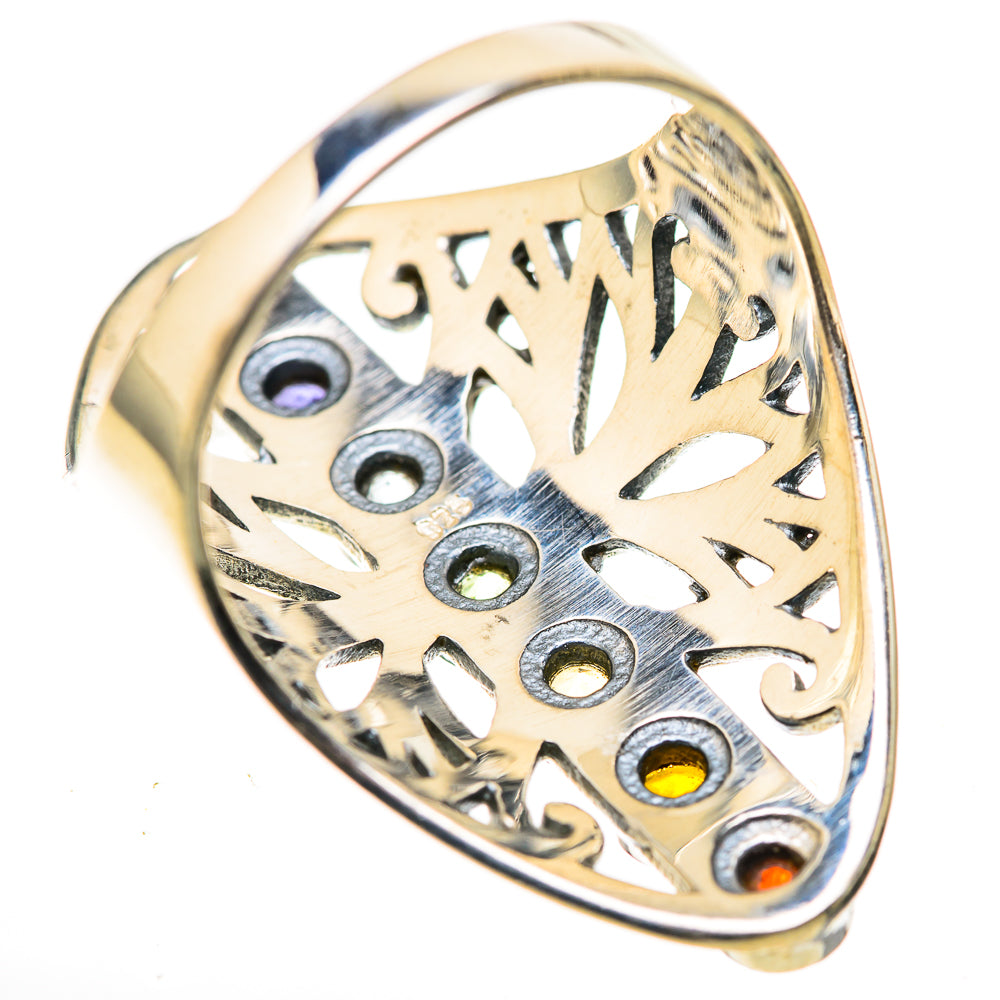 Multi-Stone Rainbow Chakra Rings handcrafted by Ana Silver Co - RING128900 - Photo 3