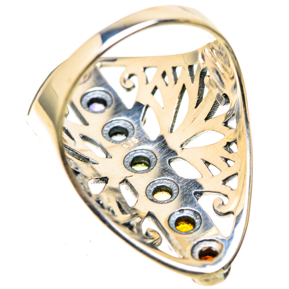 Multi-Stone Rainbow Chakra Rings handcrafted by Ana Silver Co - RING128925 - Photo 3