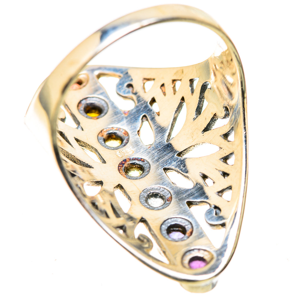 Multi-Stone Rainbow Chakra Rings handcrafted by Ana Silver Co - RING128933 - Photo 3