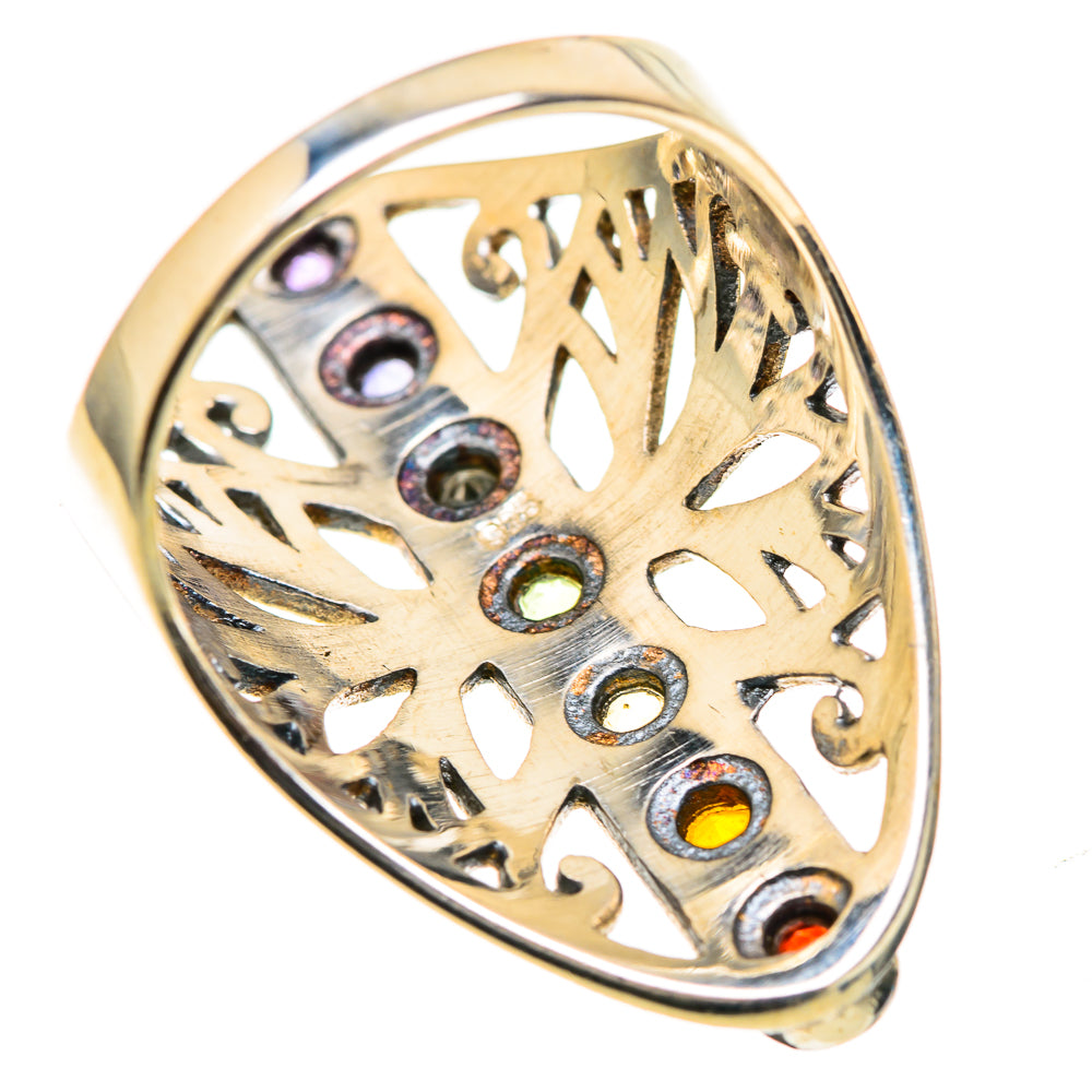Multi-Stone Rainbow Chakra Rings handcrafted by Ana Silver Co - RING129012 - Photo 3