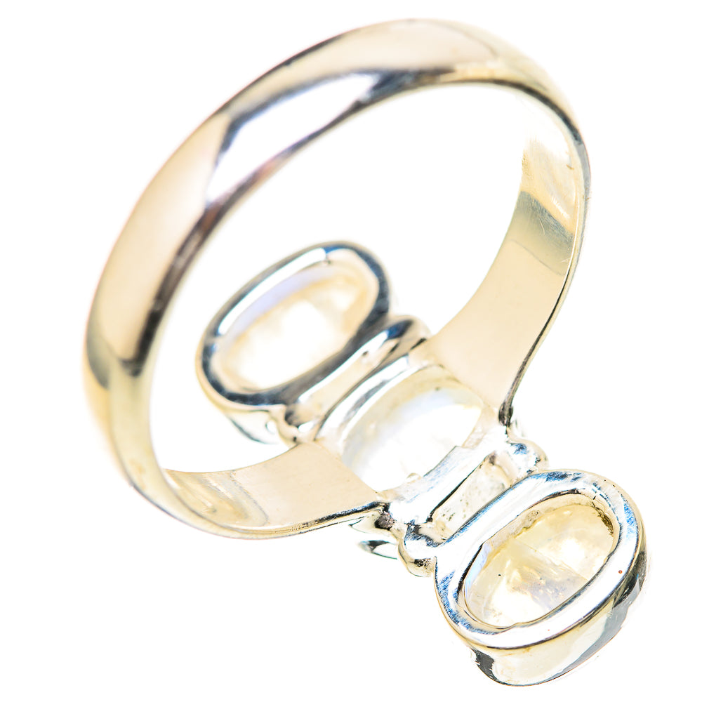 Rainbow Moonstone Rings handcrafted by Ana Silver Co - RING129171_SIZE-6 - Photo 3