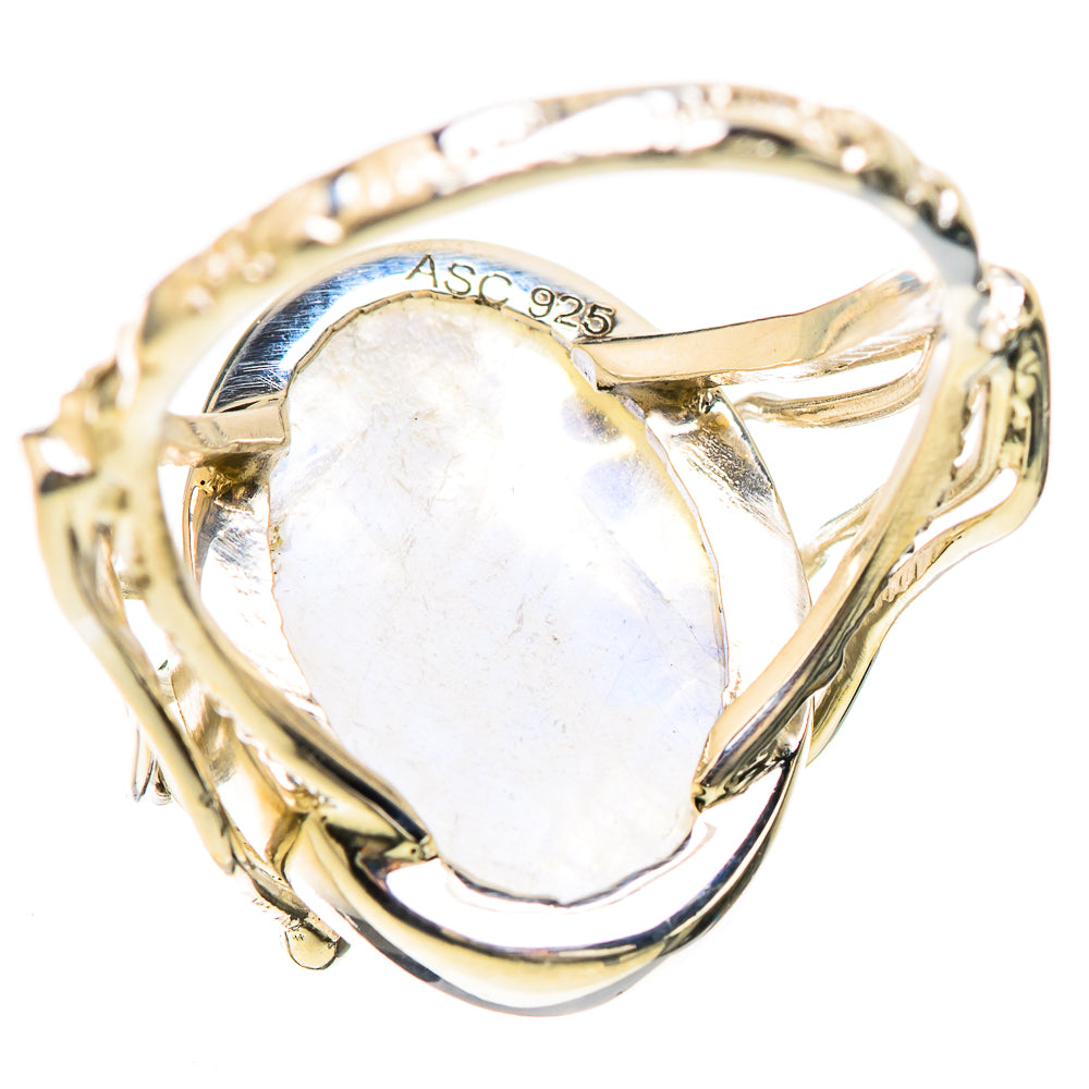 Rainbow Moonstone Rings handcrafted by Ana Silver Co - RING129194 - Photo 3