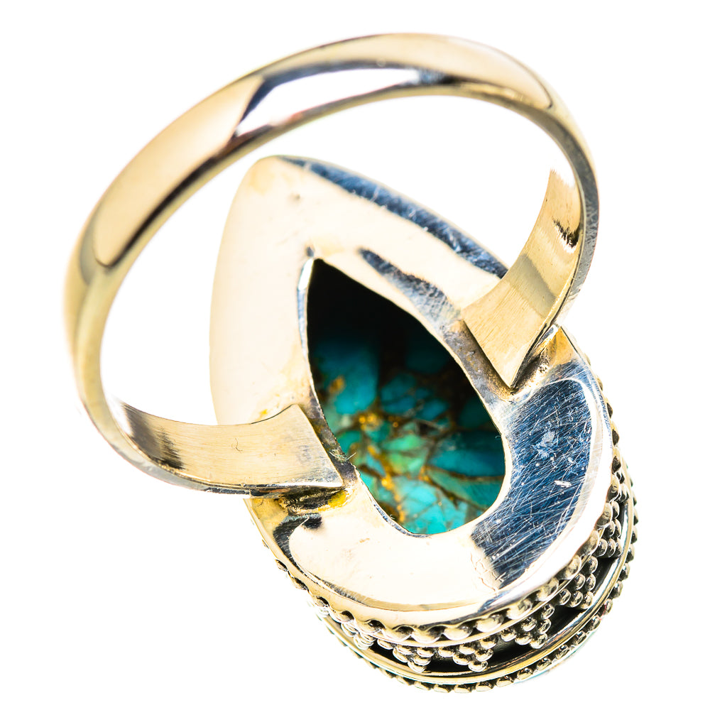 Blue Copper Composite Turquoise Rings handcrafted by Ana Silver Co - RING129313 - Photo 3