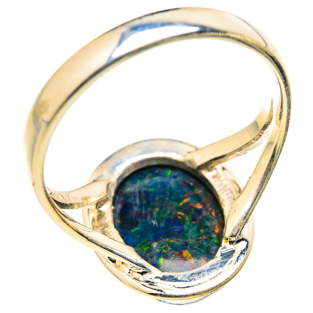 Black Opal Rings handcrafted by Ana Silver Co - RING129407 - Photo 3