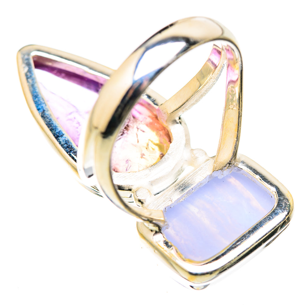 Blue Lace Agate Rings handcrafted by Ana Silver Co - RING129464 - Photo 3