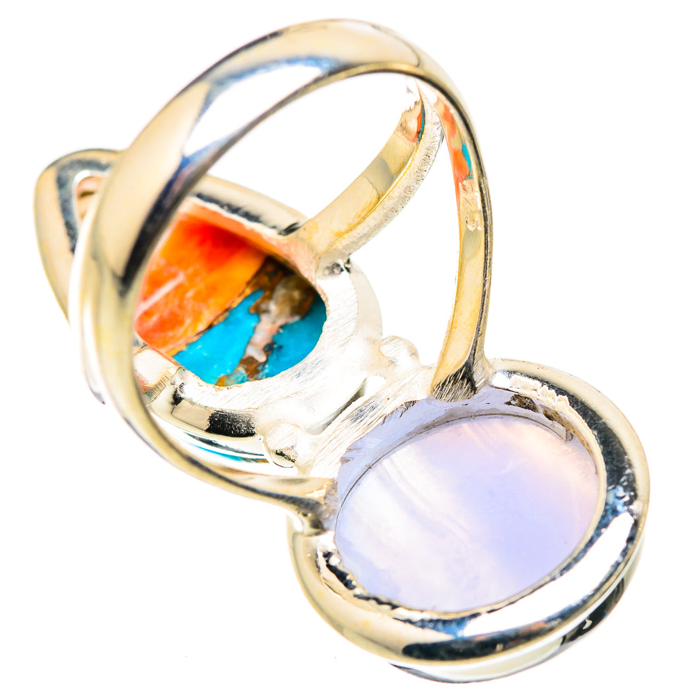 Blue Lace Agate Rings handcrafted by Ana Silver Co - RING129502 - Photo 3