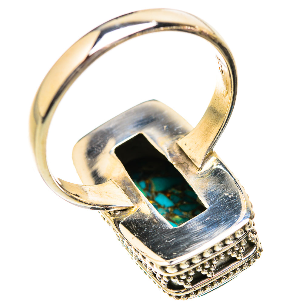 Blue Copper Composite Turquoise Rings handcrafted by Ana Silver Co - RING129536 - Photo 3