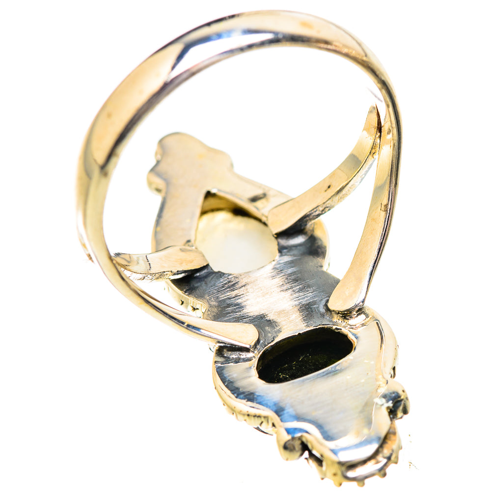 Rainbow Moonstone Rings handcrafted by Ana Silver Co - RING129590 - Photo 3