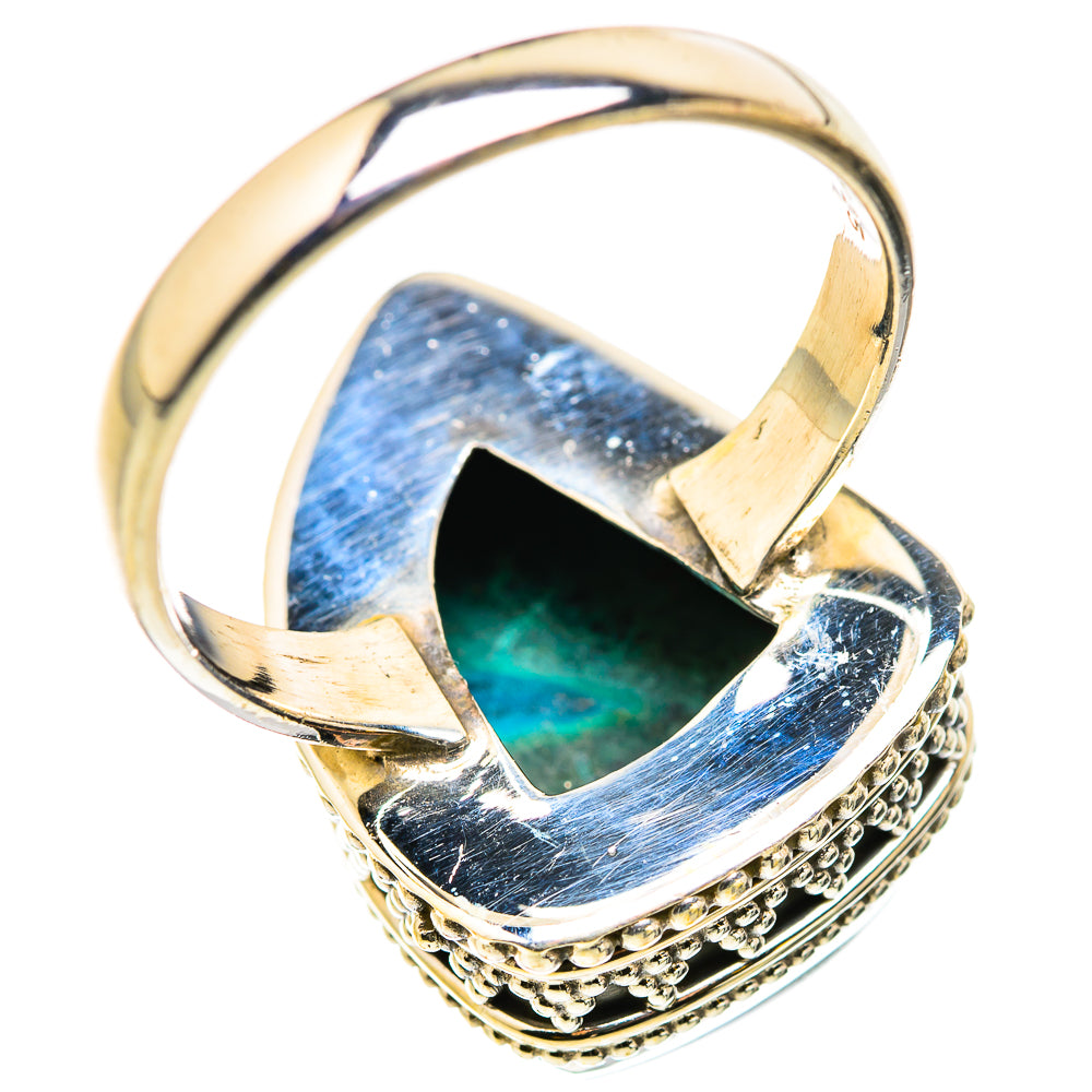 Malachite In Chrysocolla Rings handcrafted by Ana Silver Co - RING129771 - Photo 3