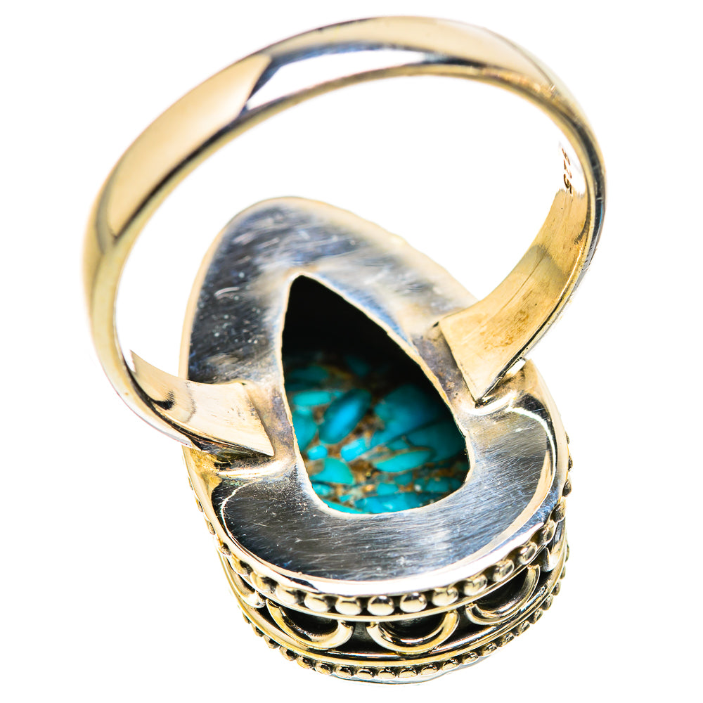 Blue Copper Composite Turquoise Rings handcrafted by Ana Silver Co - RING129808 - Photo 3