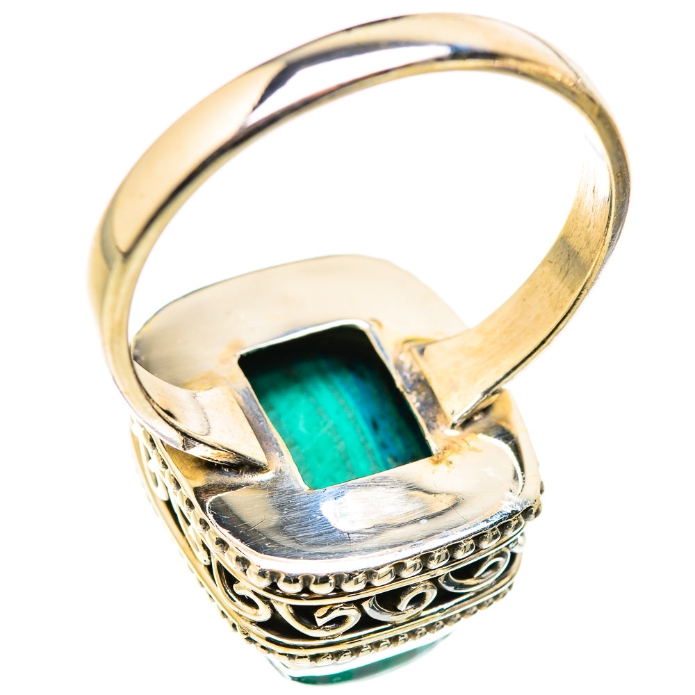 Malachite In Chrysocolla Rings handcrafted by Ana Silver Co - RING129822 - Photo 3