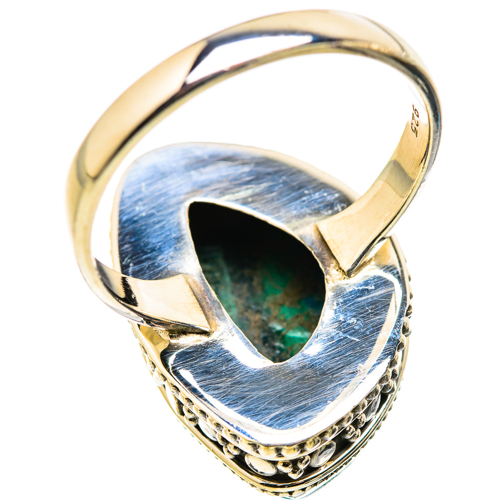 Malachite In Chrysocolla Rings handcrafted by Ana Silver Co - RING129825 - Photo 3