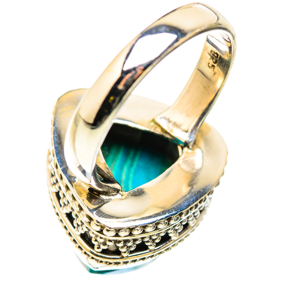 Malachite In Chrysocolla Rings handcrafted by Ana Silver Co - RING129846 - Photo 3