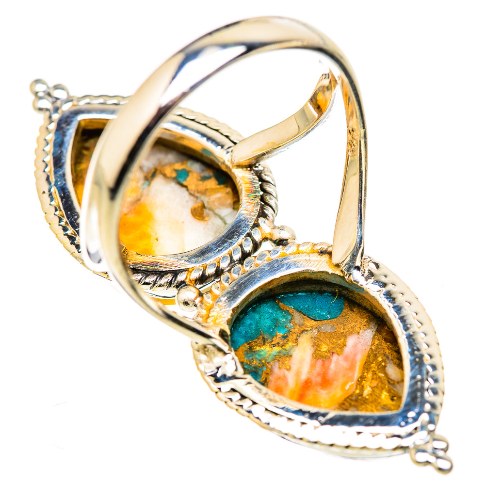 Spiny Oyster Turquoise Rings handcrafted by Ana Silver Co - RING129893 - Photo 3