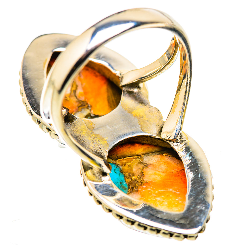 Spiny Oyster Turquoise Rings handcrafted by Ana Silver Co - RING129897 - Photo 3