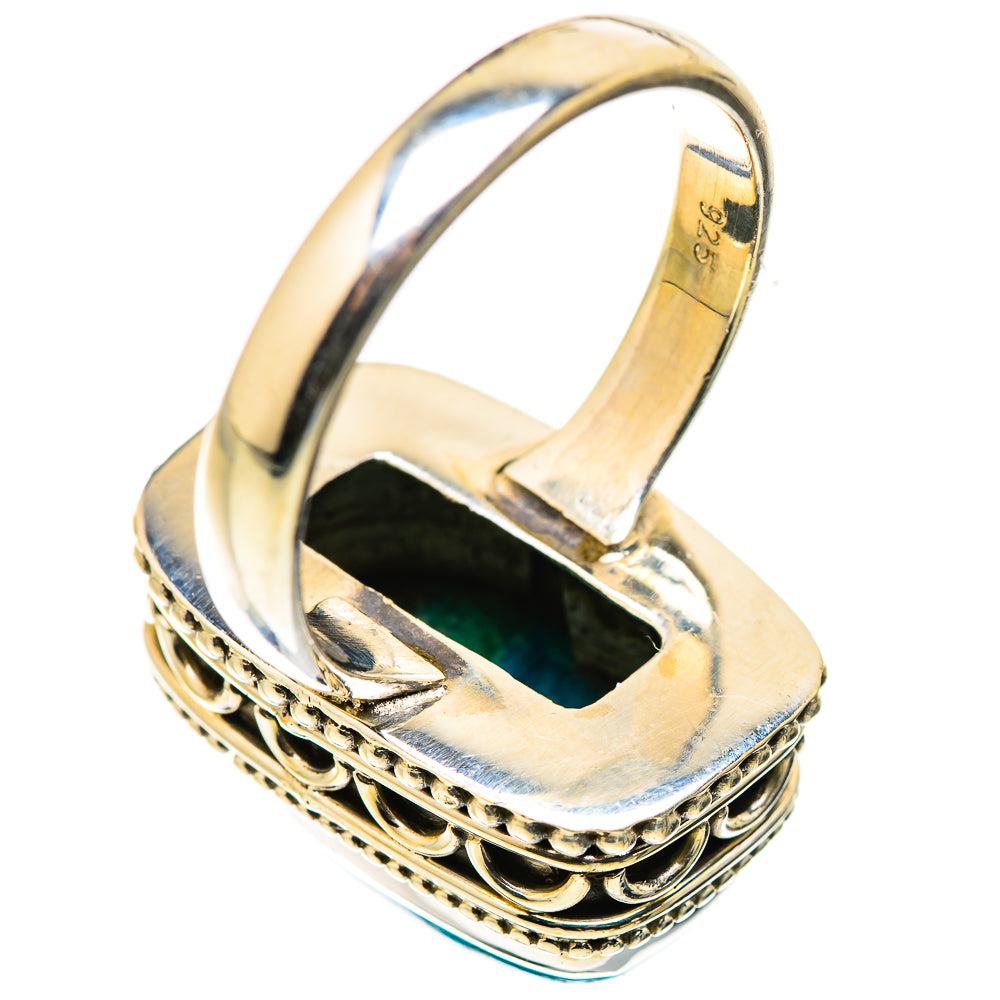 Malachite In Chrysocolla Rings handcrafted by Ana Silver Co - RING130011 - Photo 3