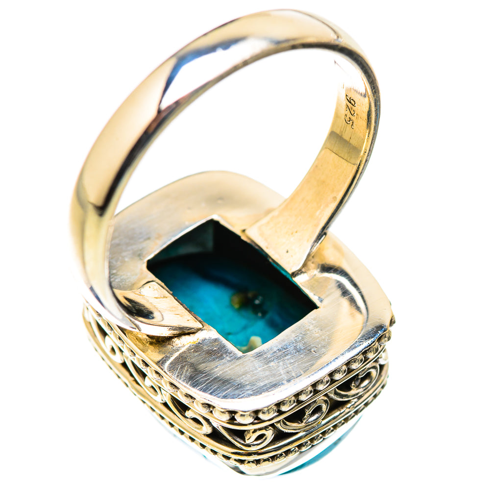 Malachite In Chrysocolla Rings handcrafted by Ana Silver Co - RING130066 - Photo 3