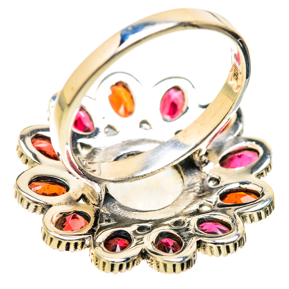 Rainbow Moonstone Rings handcrafted by Ana Silver Co - RING130080 - Photo 3