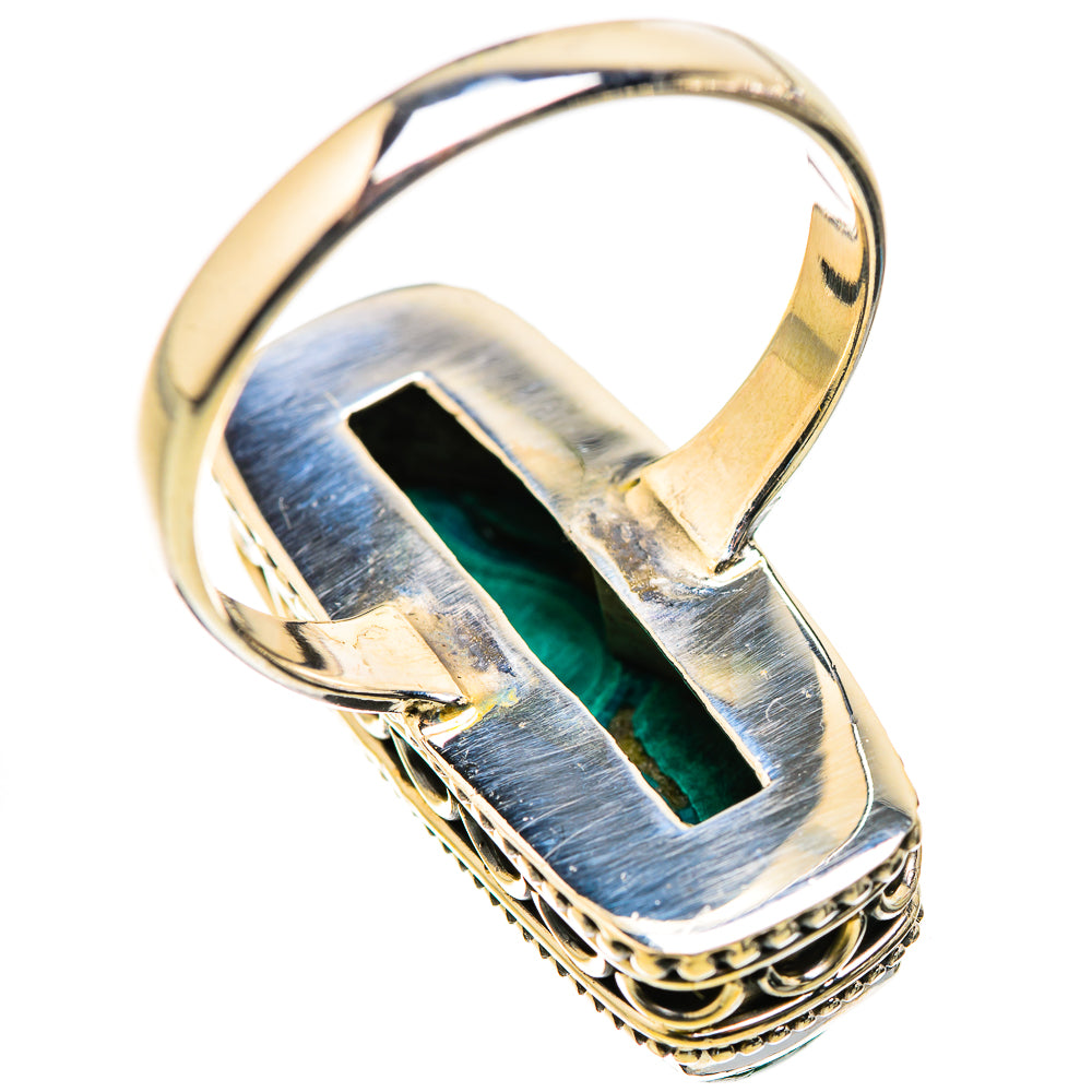 Malachite In Chrysocolla Rings handcrafted by Ana Silver Co - RING130100 - Photo 3