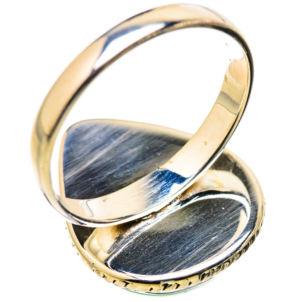 Green Moonstone Rings handcrafted by Ana Silver Co - RING130101 - Photo 3
