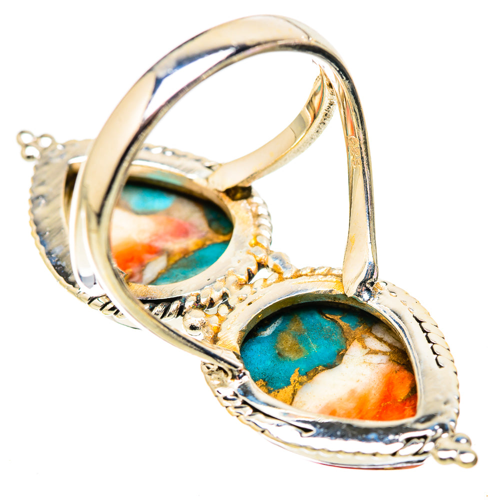 Spiny Oyster Turquoise Rings handcrafted by Ana Silver Co - RING130293 - Photo 3
