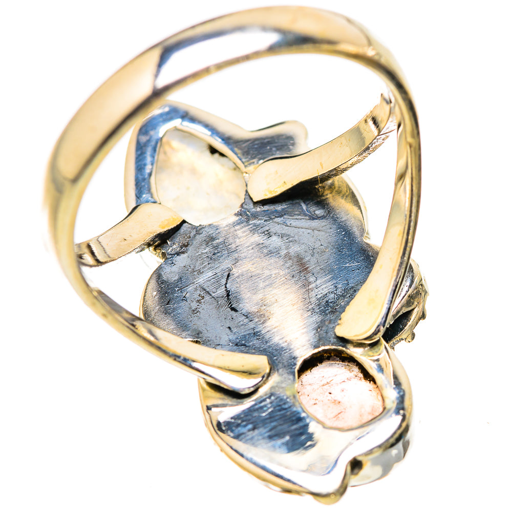 Rainbow Moonstone Rings handcrafted by Ana Silver Co - RING130430 - Photo 3