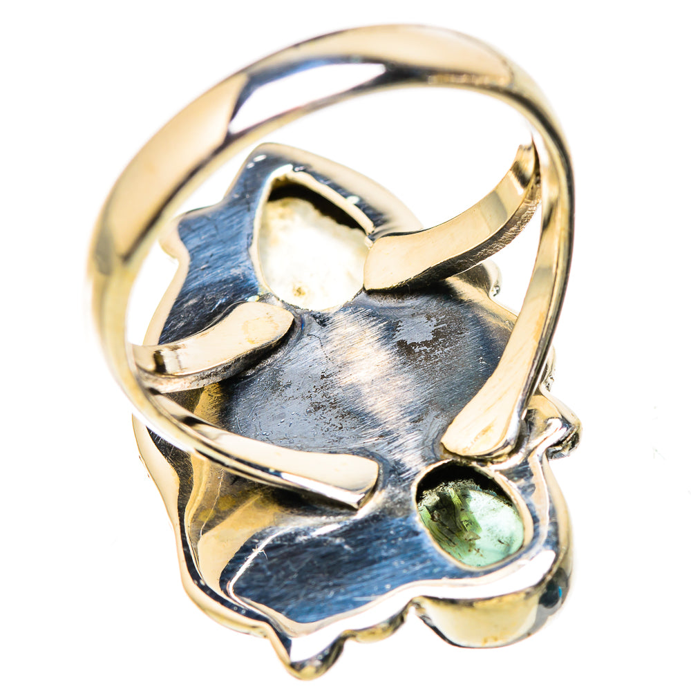 Rainbow Moonstone Rings handcrafted by Ana Silver Co - RING130606 - Photo 3