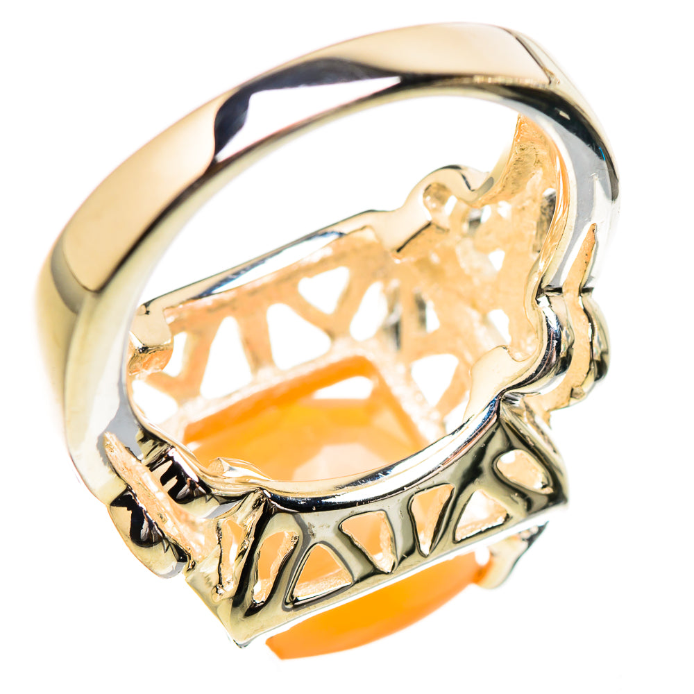 Peach Moonstone Rings handcrafted by Ana Silver Co - RING130640 - Photo 3