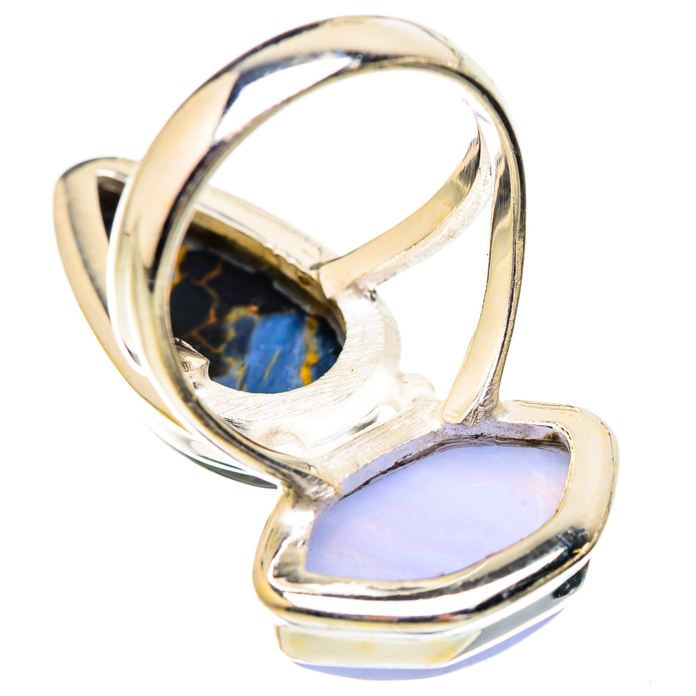 Blue Lace Agate Rings handcrafted by Ana Silver Co - RING130715 - Photo 3