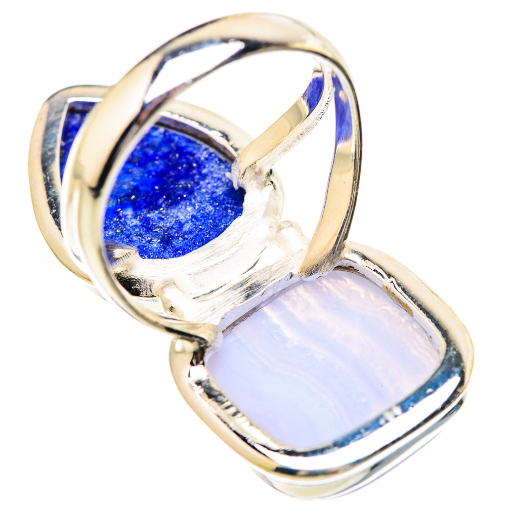 Blue Lace Agate Rings handcrafted by Ana Silver Co - RING130769 - Photo 3