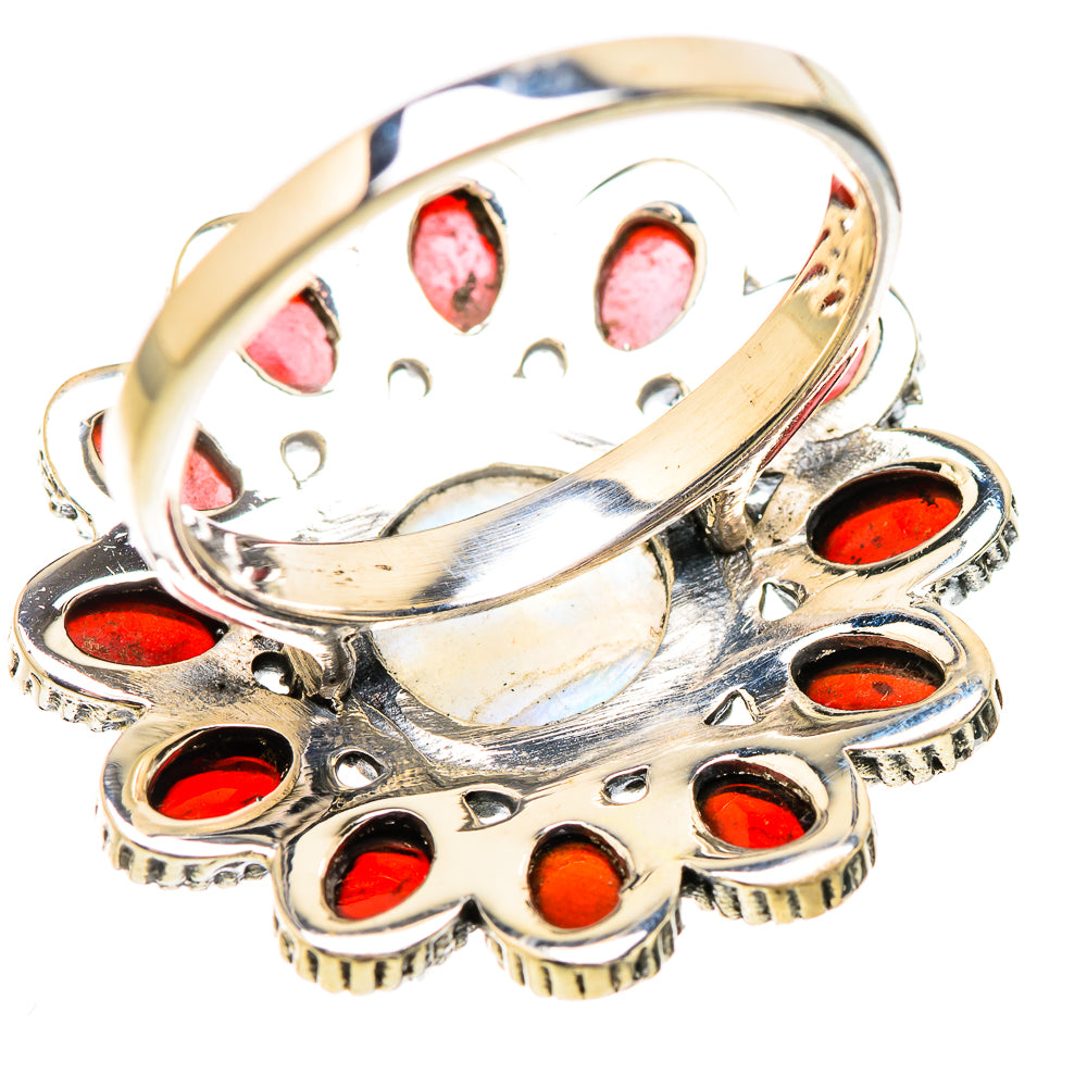 Rainbow Moonstone Rings handcrafted by Ana Silver Co - RING130776 - Photo 3