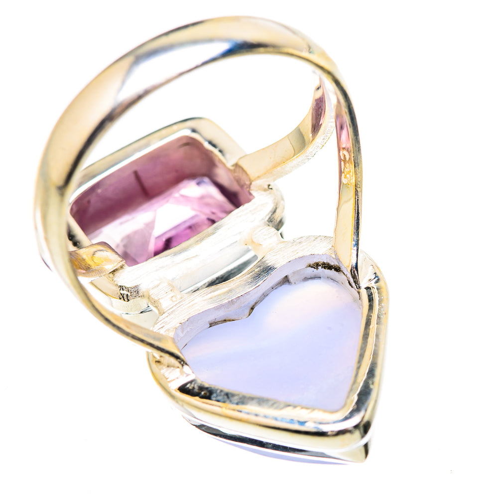Blue Lace Agate Rings handcrafted by Ana Silver Co - RING130778 - Photo 3