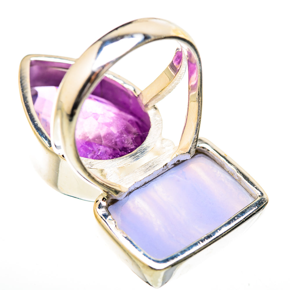 Blue Lace Agate Rings handcrafted by Ana Silver Co - RING130796 - Photo 3