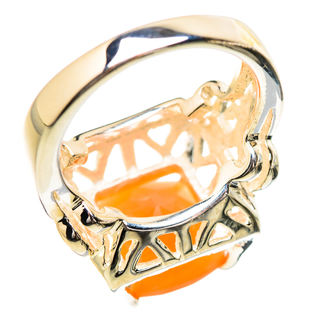 Peach Moonstone Rings handcrafted by Ana Silver Co - RING130806 - Photo 3