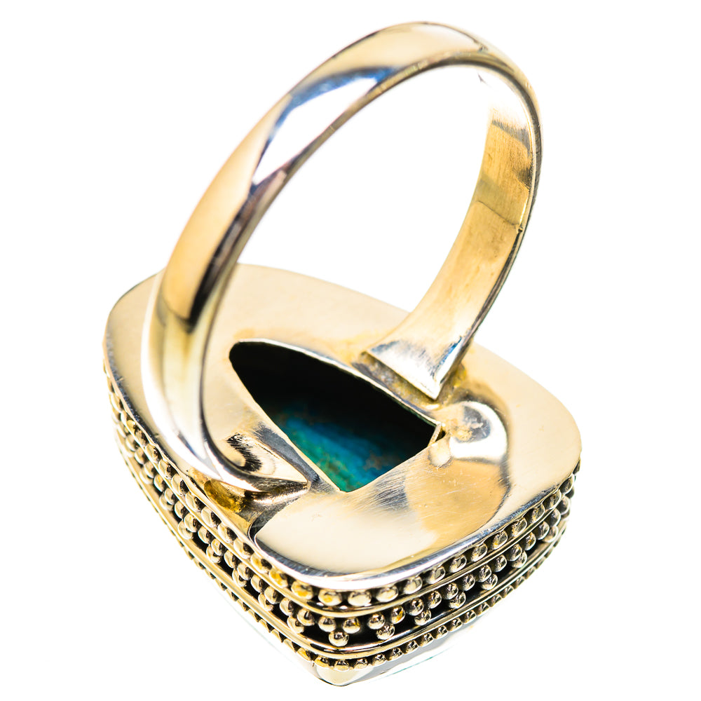 Malachite In Chrysocolla Rings handcrafted by Ana Silver Co - RING130849 - Photo 3