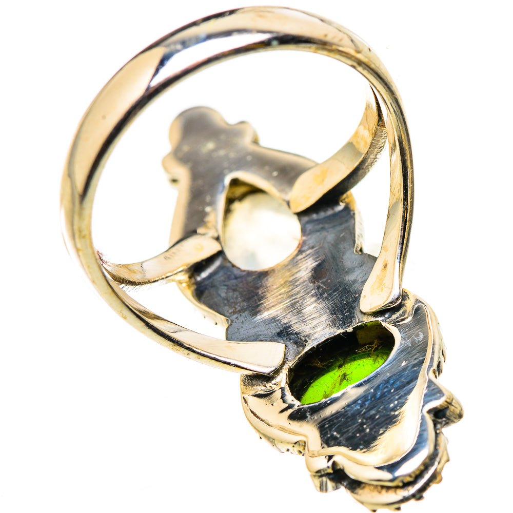 Rainbow Moonstone Rings handcrafted by Ana Silver Co - RING130926 - Photo 3