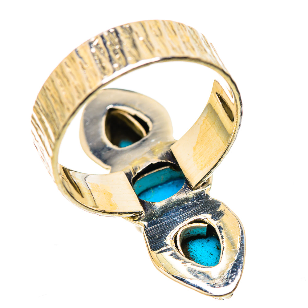 Sleeping Beauty Turquoise Rings handcrafted by Ana Silver Co - RING130968 - Photo 3