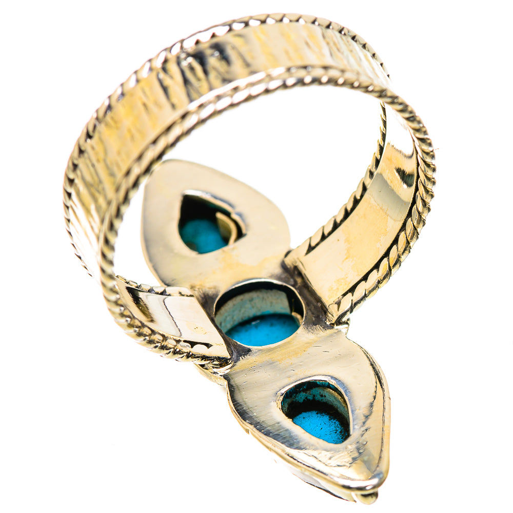 Sleeping Beauty Turquoise Rings handcrafted by Ana Silver Co - RING130999 - Photo 3