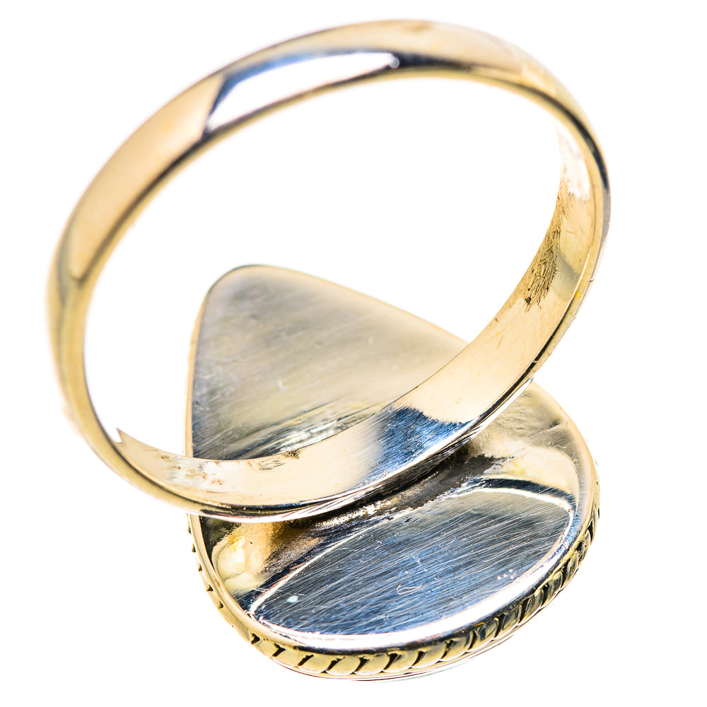Green Moonstone Rings handcrafted by Ana Silver Co - RING131121 - Photo 3