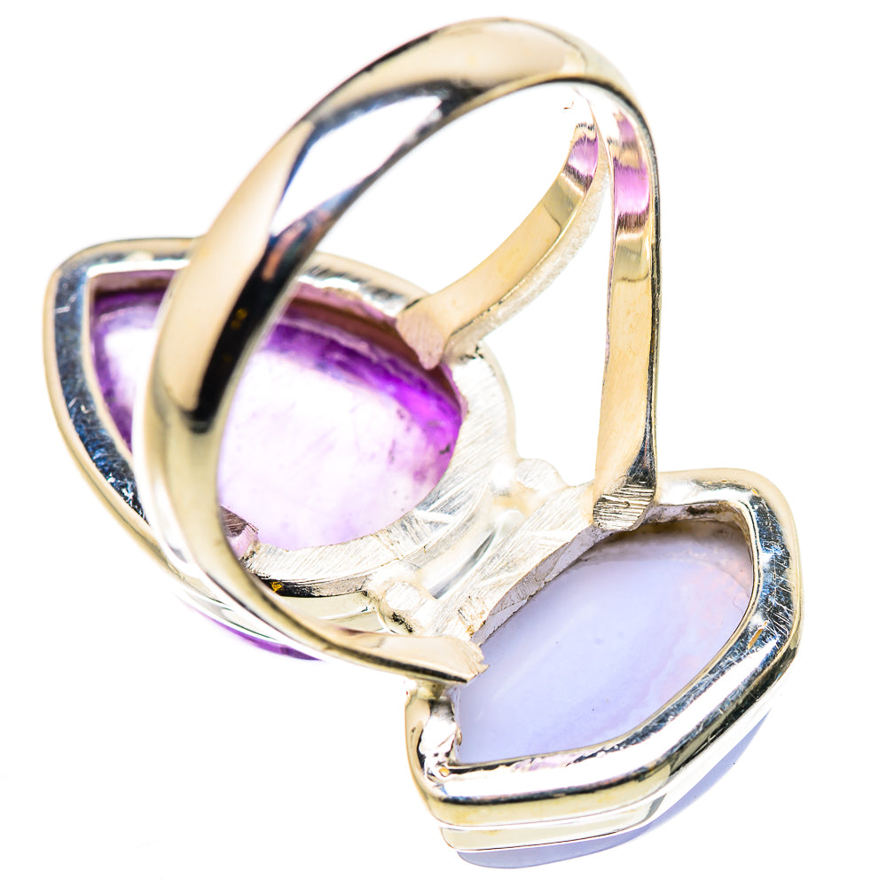 Blue Lace Agate Rings handcrafted by Ana Silver Co - RING131126 - Photo 3