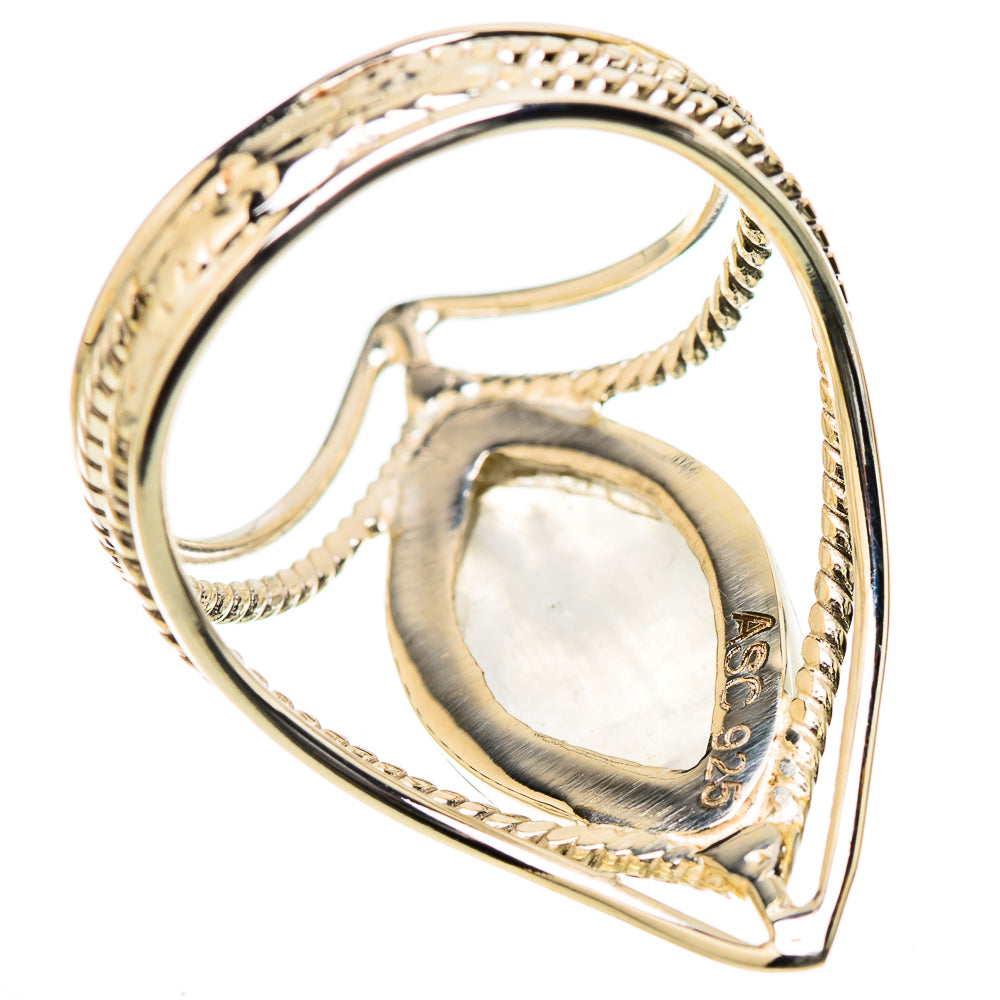 Rainbow Moonstone Rings handcrafted by Ana Silver Co - RING131225 - Photo 3
