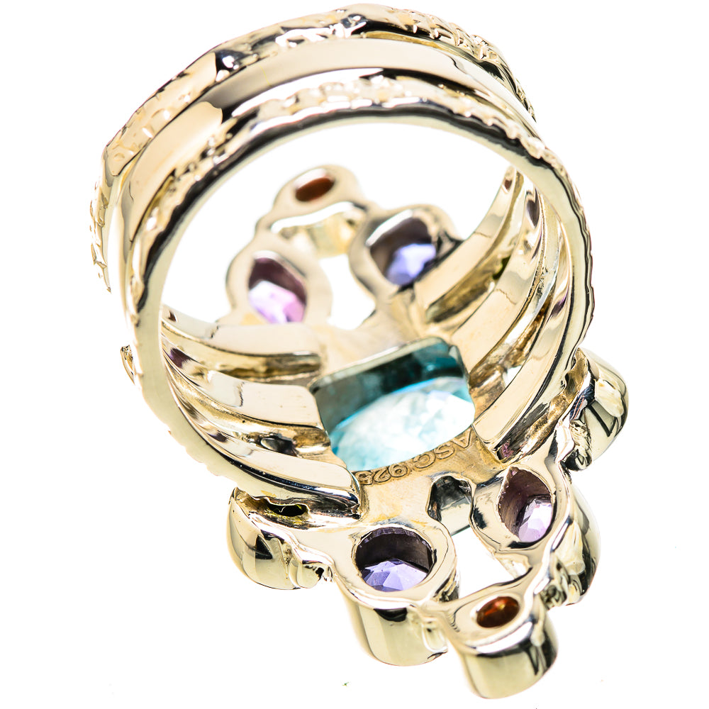 Blue Topaz Rings handcrafted by Ana Silver Co - RING131268 - Photo 3