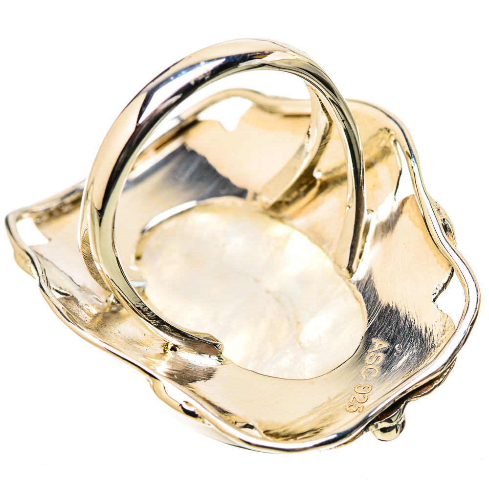 Rainbow Moonstone Rings handcrafted by Ana Silver Co - RING131325 - Photo 3