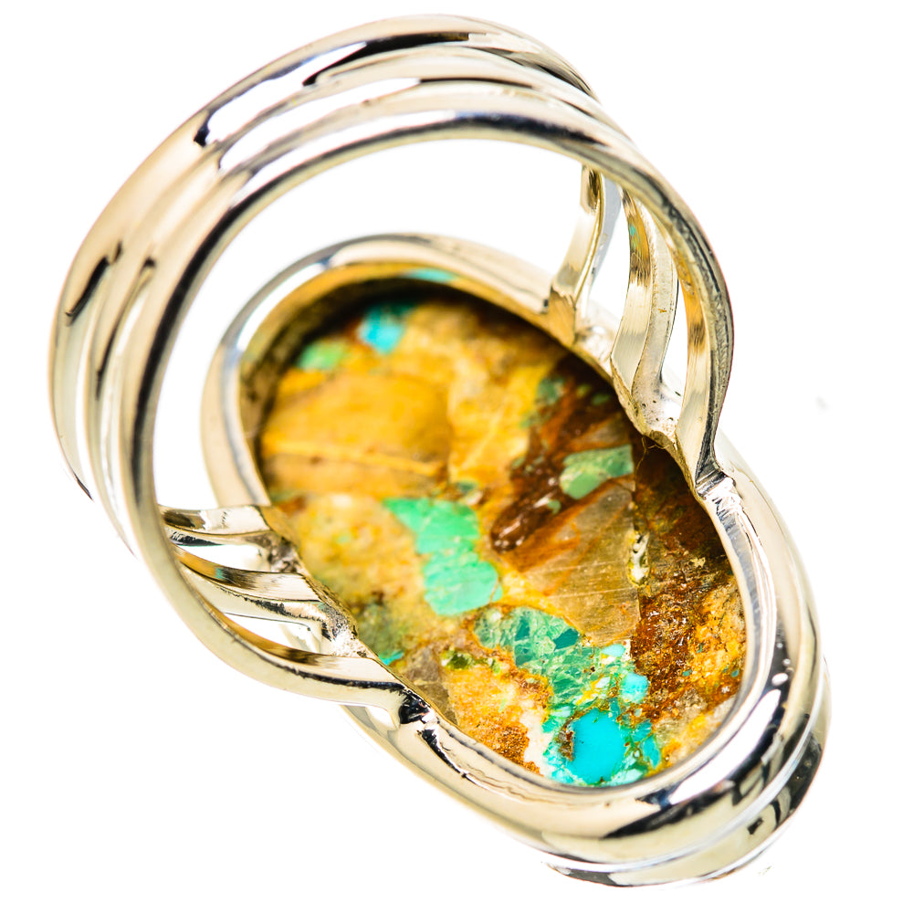 Kingman Mohave Turquoise Rings handcrafted by Ana Silver Co - RING131394 - Photo 3